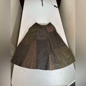 NEW POLO Ralph Lauren RRL Double RL Ladies Patchwork Wool- Cotton Skirt NO TAG 2
